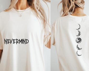 Camiseta con tatuajes Nevermind, camiseta PJM Moon Phases n.° 384