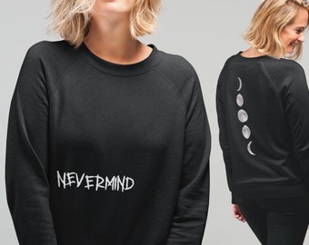 Never Mind Tattoo Sweatshirt - Nevermind met maanstanden PJM geïnspireerd tattoo-sweater - cadeau voor leger en K-Pop-fan #068