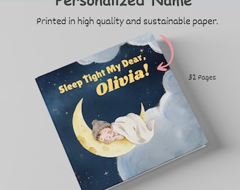 Personalized Baby Bed Time Story Book, Custom Bedtime Story Book for Babies Toddlers, Story Book for Ages 2 to 6, Frist Birthday Gift #232