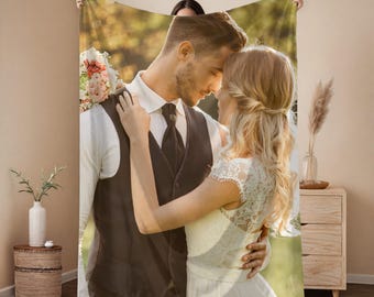 Personalisierte Decke mit Foto & Haustier Foto, personalisierte Collage Decke, Fotocollage, Hochzeitstag Geschenk #239