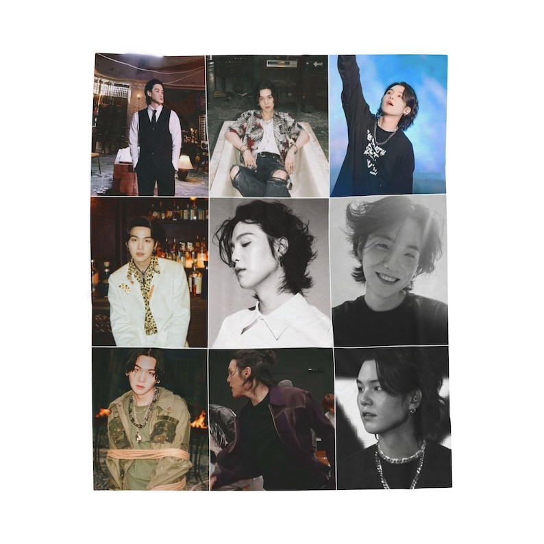 MYG Blanket Gift, Kpop Army Velveteen Blanket, Custom Gift for Army and K-Pop Fans, Tangerine, Army Kpop Bias Gift #195 image 2
