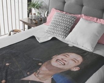 Bang Chan Photo Blanket, Stray Kids Bang Chan Velveteen Blanket, Custom Gift for Army and K-Pop Fans, SKZ Stay Gift, SKZoo Merch #221