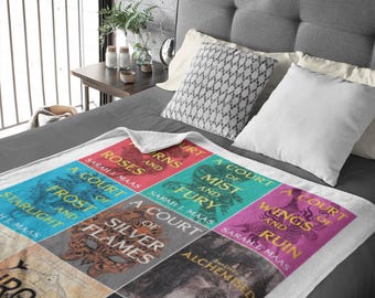 Fantasy Romanze Bücher Decke, personalisierte Leseecke Samt werfen, Geschenk für Buchliebhaber #281