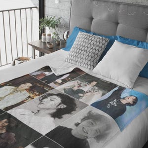 Yoongi Blanket Gift, Suga Merch, Kpop Army Velveteen Blanket, Custom Gift for Army and K-Pop Fans, Tangerine, Army Kpop Bias Gift #195