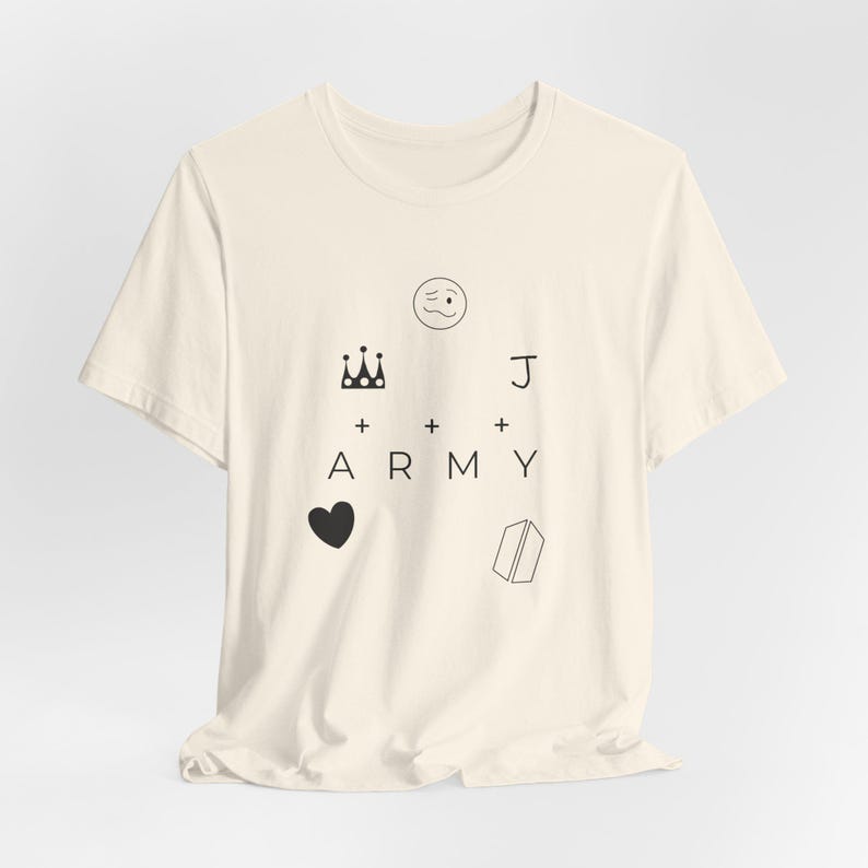 Camiseta con tatuaje de mano de JK, merchandising de la gira mundial de K-Pop, regalo para fans con prejuicios del ejército n.° 338 Natural