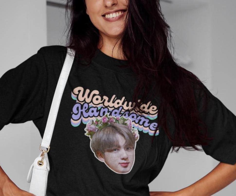 BTS ジン コンサート WORLDWIDE HANDSOME 長袖Tシャツ BTS Jin worldwide handsome - Bts - Long Sleeve T-Shirt