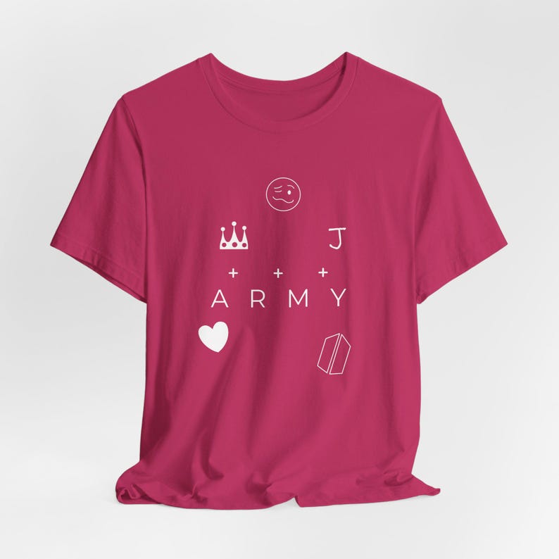 Camiseta con tatuaje de mano de JK, merchandising de la gira mundial de K-Pop, regalo para fans con prejuicios del ejército n.° 338 Berry