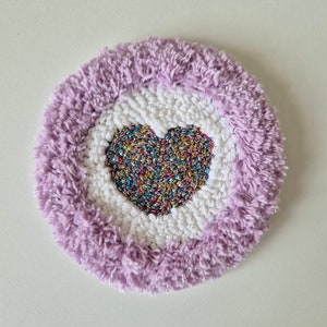Mug Rug Punch Needle Untersetzer Handgemachter getufteter Becher Teppich Beste Einweihungsparty Geschenkidee Tee Kaffee-Liebhaber Geschenk
