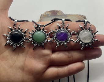Crystal sun pendant