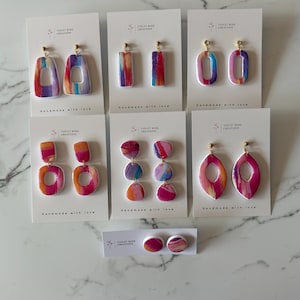 Frankie Collection  | POLYMER CLAY EARRING | Handmade Statement Dangle Earrings