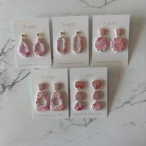 Cleo Collection  | POLYMER CLAY EARRING | Handmade Statement Dangle Earrings