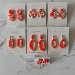 Holly Collection  | POLYMER CLAY EARRING | Handmade Statement Dangle Earrings