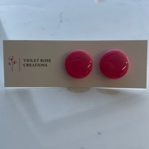 Pink or Blue Studs | POLYMER CLAY EARRING | Handmade Statement Dangle Earrings