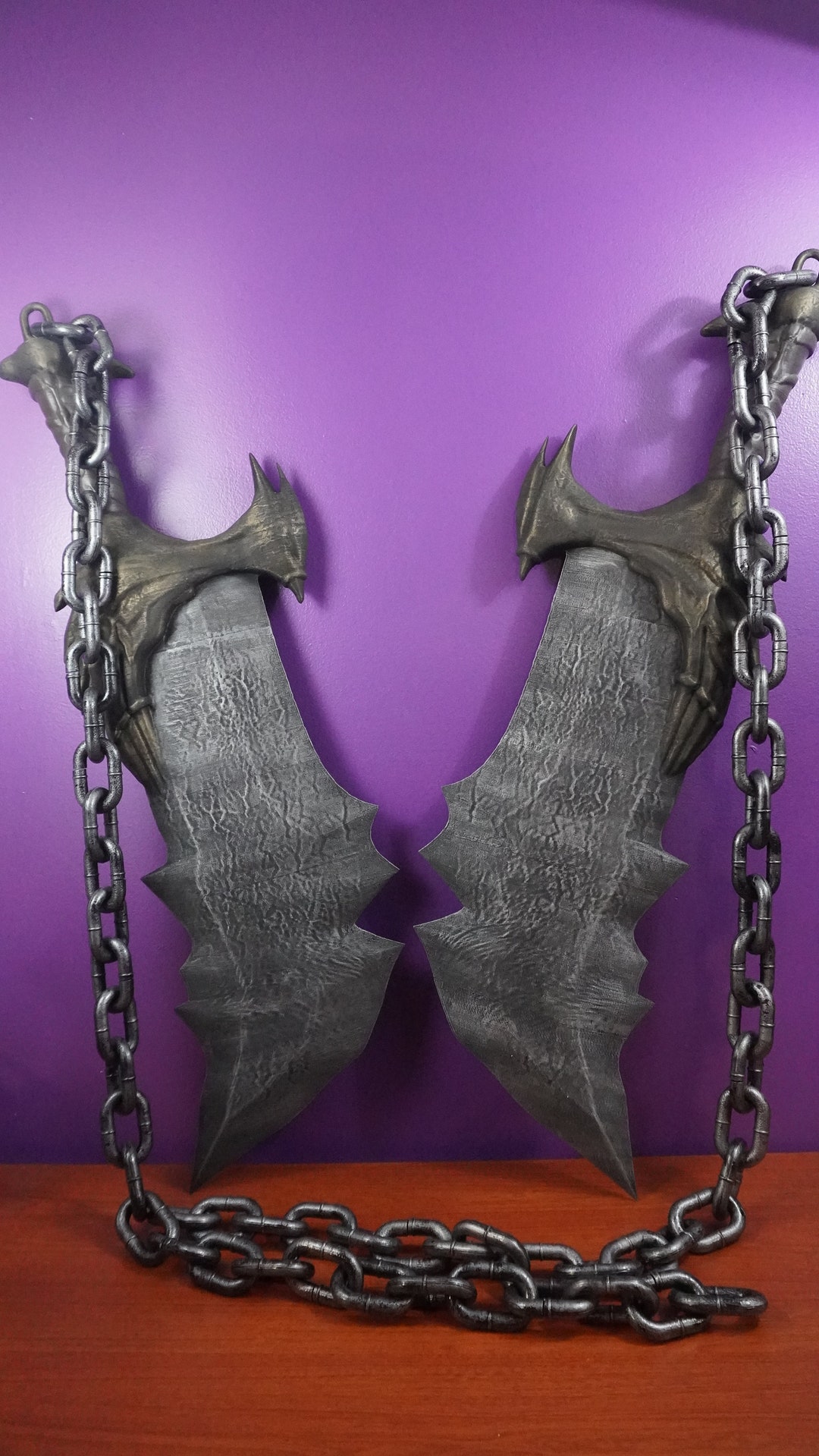 3D Printed Blades of Chaos Cosplay / Prop From God of War 3ft Long Etsy