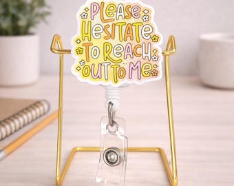 Retractable Badge Reel Holder | Sarcastic Funny Nurse Teacher Acrylic ID Clip