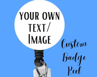 Personalized Badge Reel: Custom Retractable ID Holder, Nurse Teacher Gift