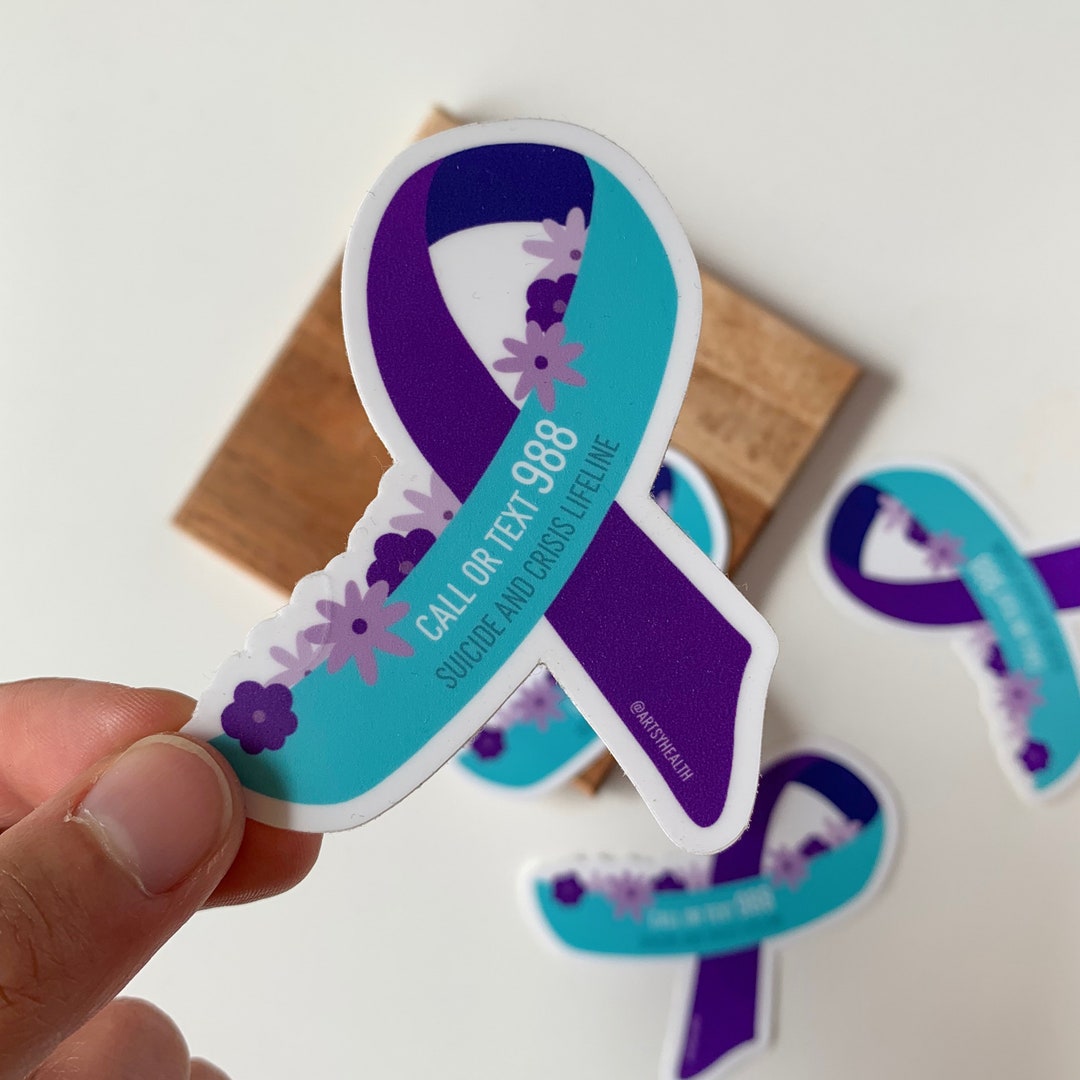 988 Suicide and Crisis Lifeline Sticker | Public Health Waterproof ...