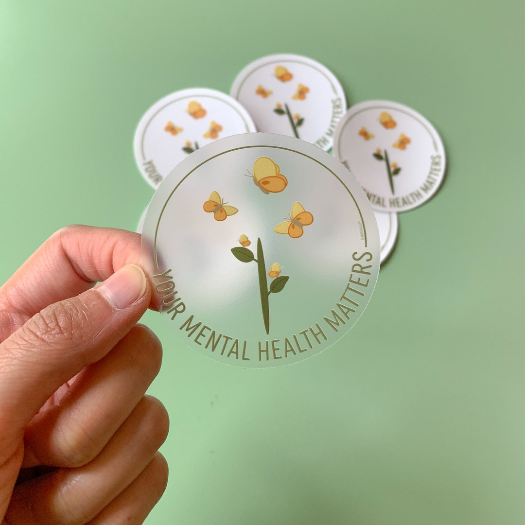 CLEAR Your Mental Health Matters Sticker | Waterproof Vinyl Sticker - Etsy