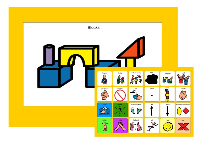 Blocks Aided Language Display ALD Etsy