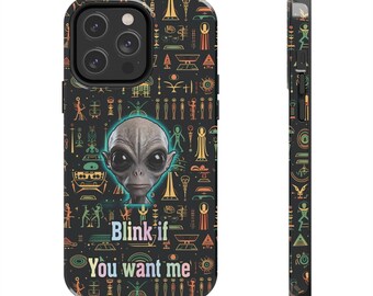 Alien iphone case, UFO abduction, Gift for him, Gift for Her, Snarky Zingers
