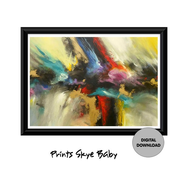 A Abstract Print - Retro Wall Decor  - Apartment Print  - Bedroom Painting -  Trendy Printable Wall Art - Prints Skye Baby