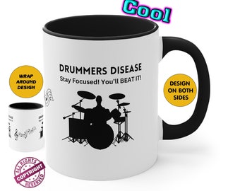 Drummer Mug, Drummer Gifts, Personalize Drummer Mug, Drummer Gift For Him, Drummer Coffee Mug, Gift For Drummer-Snarky Zingers