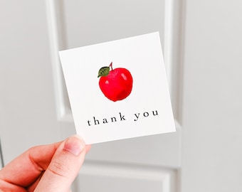 Teacher Appreciation Tag PRINTABLE, Teacher Gift Tag, Teacher Appreciation Gift Tags, Watercolor Apple, Teacher Thank You Gift Tag Printable