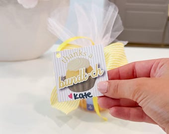 Thanks a Bundt-ch” Printable Gift Tags – Gift Tag for Teacher Appreciation, Coworkers, or Friends – Instant Download, Bundt Cake Gift Tag