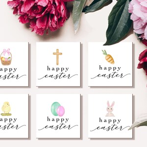Digitaler Download - Frohe Ostern Aufkleber, Osteraufkleber Etikett, Ostergeschenkanhänger, Herunterladbarer Osteraufkleber Geschenkanhänger, Avery Label E