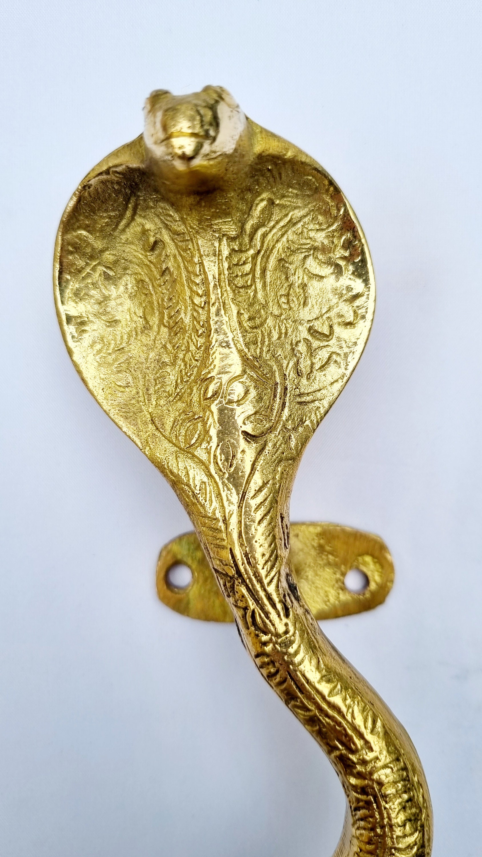 Brass Snake Door Handle Brass Door Handle Cobra Door Handle Etsy