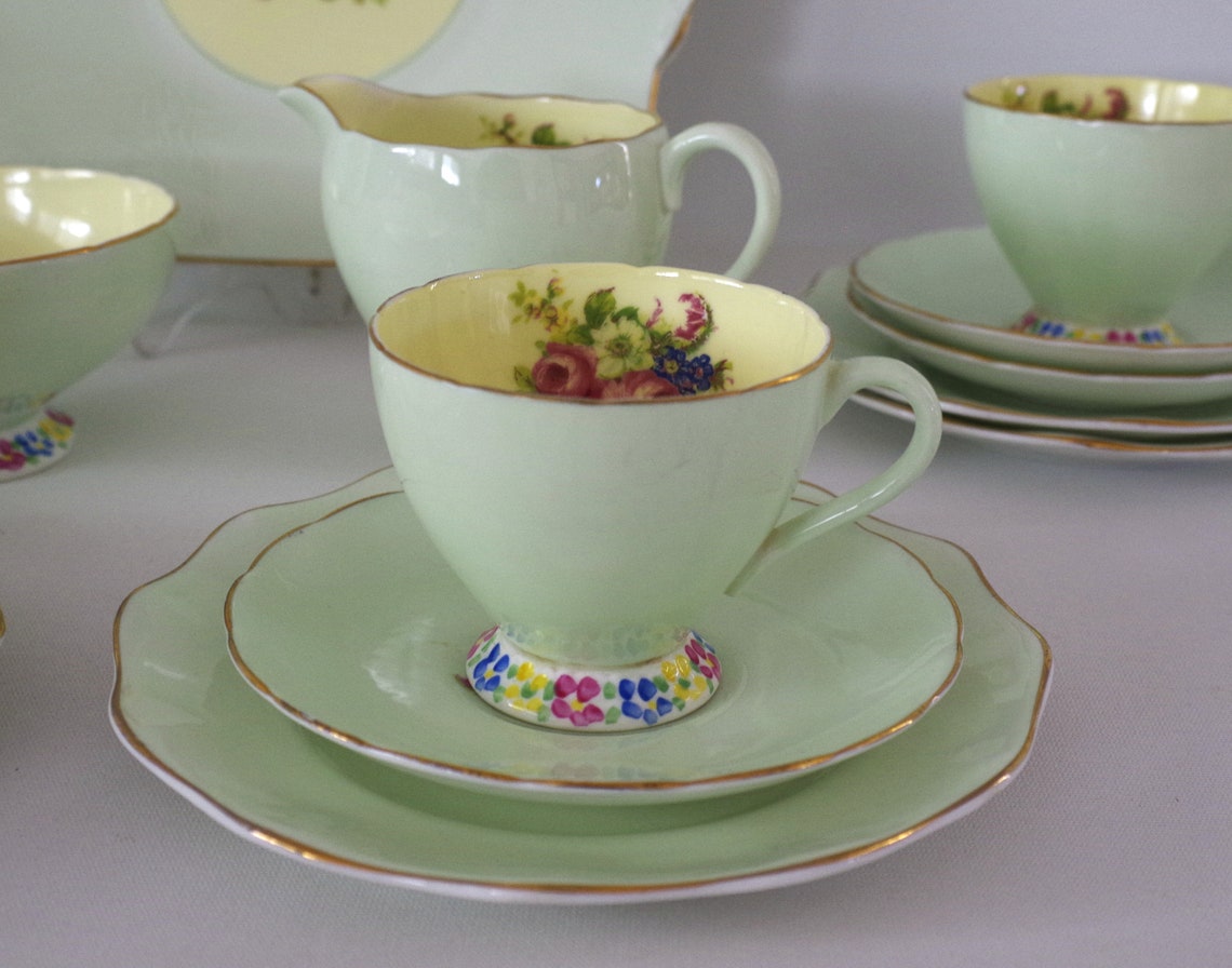 EB Foley Tea Set for Five, 20 Pieces - Etsy Australia