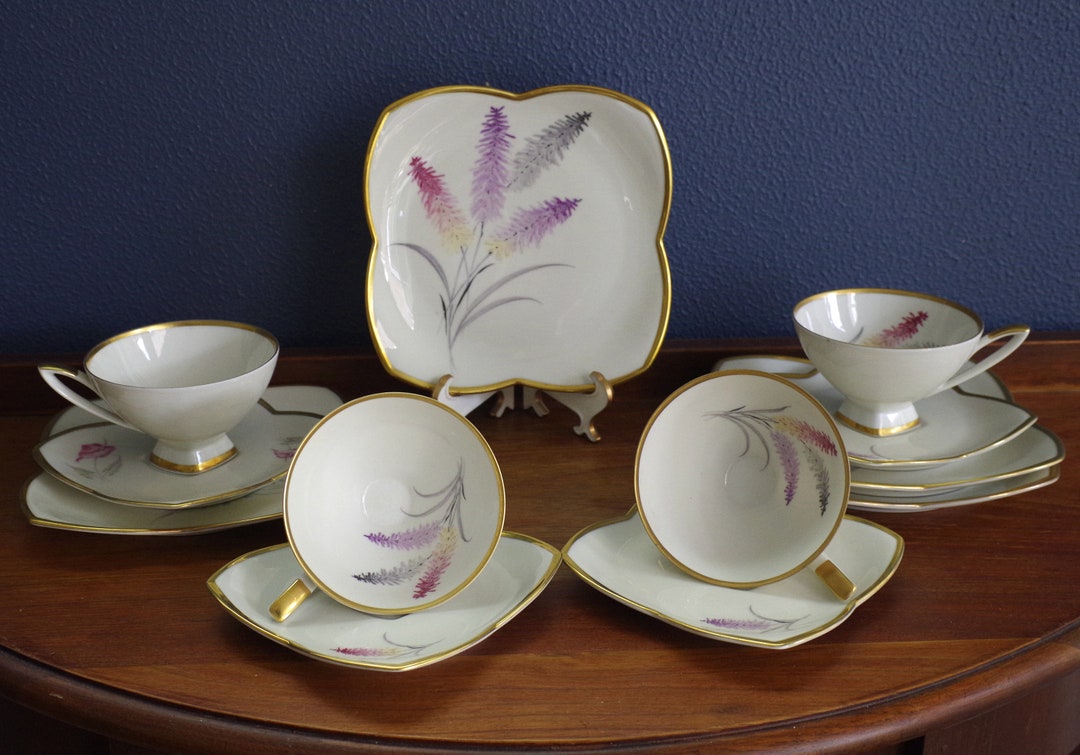 Stunning Rare Alka Fine Porcelain Tea Cup Trios Made in Germany Etsy