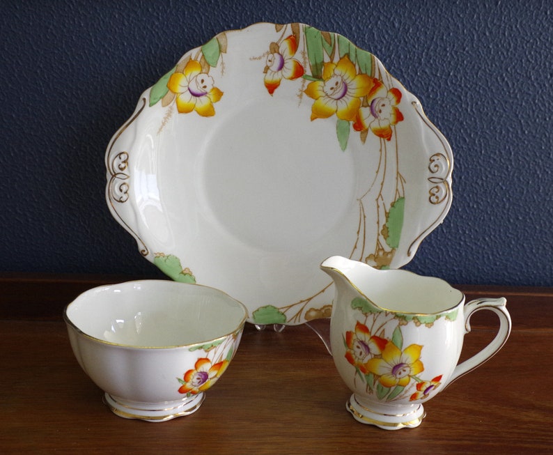 Royal Albert Daffodil Tea Set for Six, C1930s Etsy Australia