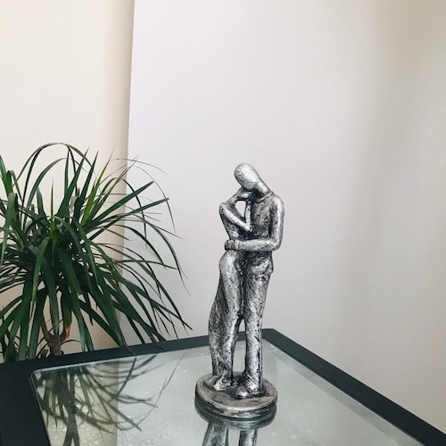 Man Hugging Woman Sculpture Embracing Lovers Couple in - Etsy