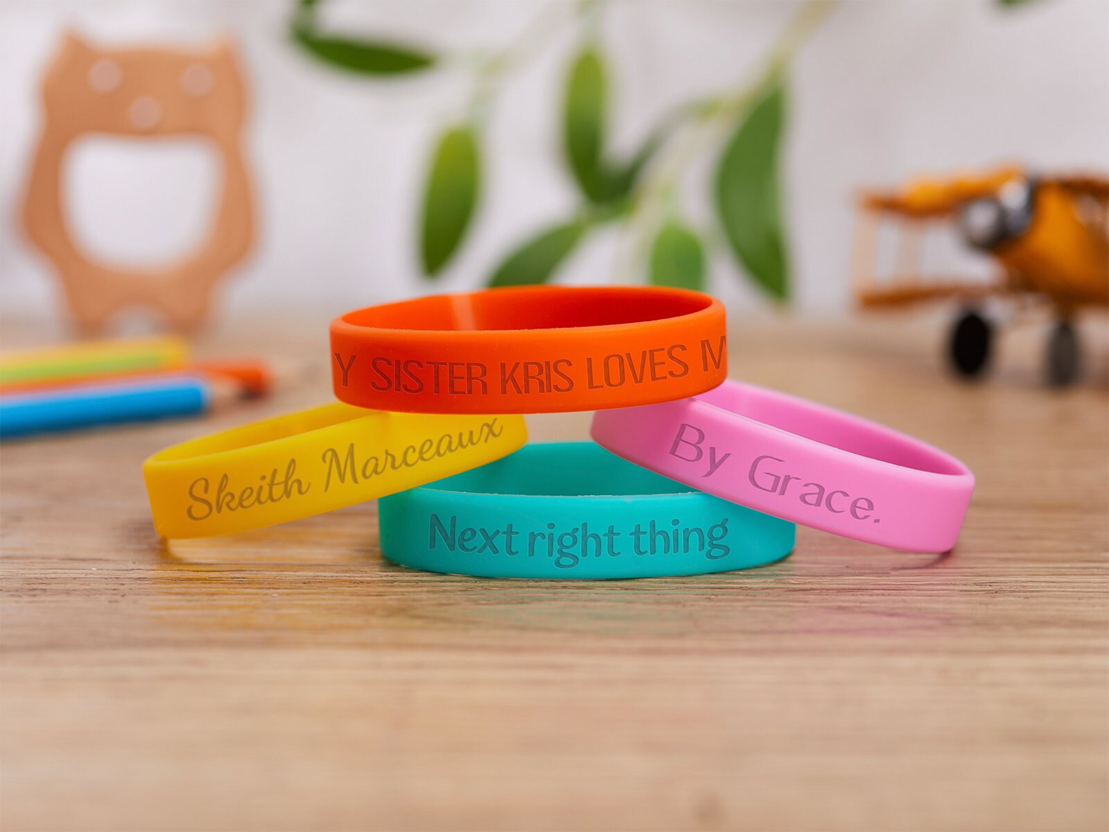 Custom Kids Silicone Bracelet,personalized Emergency Contact Wristband