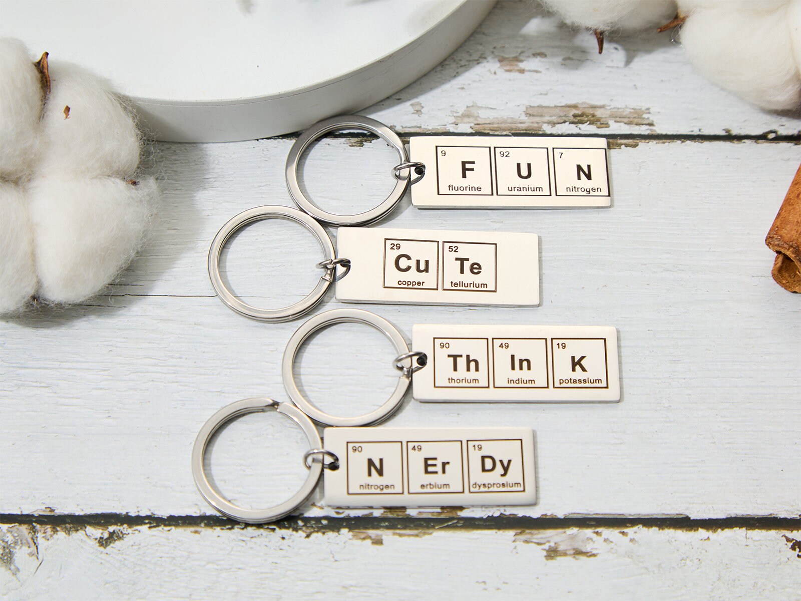 Custom Periodic Table Element Keychain,personalize Element Keychain
