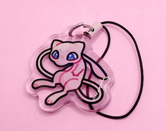 Mini Acrylic Front-side Epoxy Mew Keychain Charm