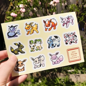Eeveelution Vinyl Sticker Sheet