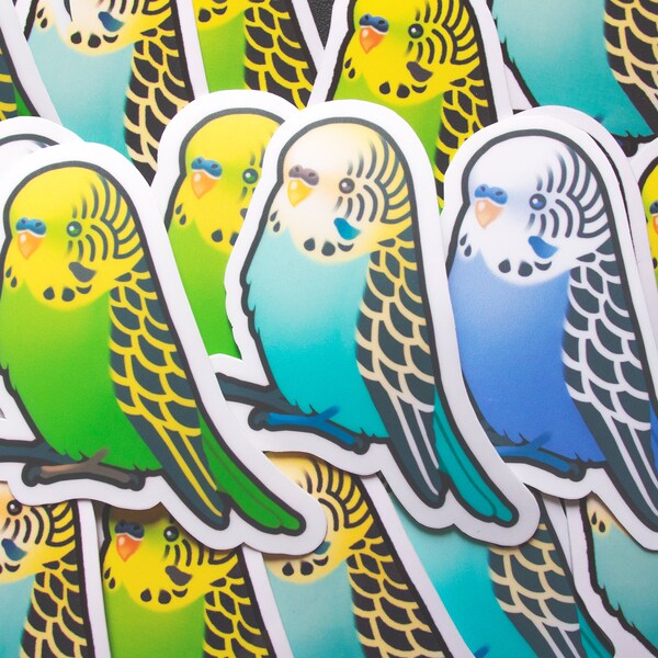 Vinyl Stickers Budgies