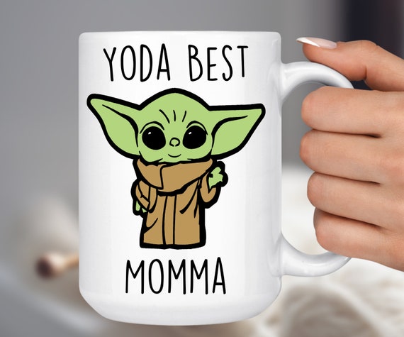 Baby Yoda Star Wars Best Mom Ceramic Mug - Mother's Day Gift for Wife Mommy  - Sci Fi Present