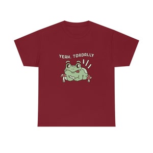 Yeah Toadally Cute Frog Shirt, Retro GraphicTee, Cute Cottagecore Shirt, Oversize Tee, Cottagecore Clothes, Unisex Shirt image 5