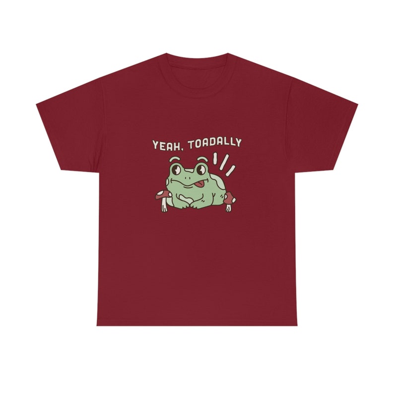 Yeah Toadally Cute Frog Shirt, Retro GraphicTee, Cute Cottagecore Shirt, Oversize Tee, Cottagecore Clothes, Unisex Shirt image 5