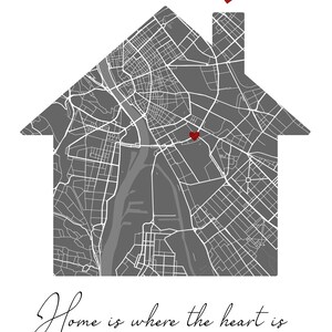 Home Gift, New Home Map , Moving Gift, Roommate Gift, Custom Poster ...