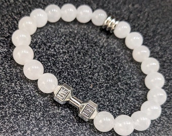 White Jade Dumbbell Bracelet