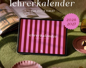 Digital Teacher Planner 2026/2027 for Teachers | Interactive & Minimalist | Planner for GoodNotes etc. | STRIPES