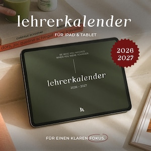 Lehrerplaner 2026 2027 digital PDF | Für GoodNotes, Penly & Co. | Interaktiver Lehrerkalender | NATURE