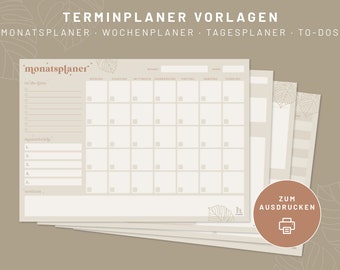 Appointment planner templates to print Monthly planner Weekly planner Daily planner To-do list PDF download