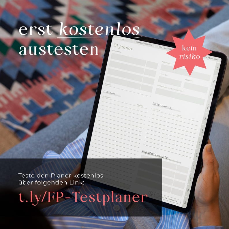 Digital Budget Planner (German) · Financial Planner for GoodNotes, Notability, XODO, Noteshelf · iPad + Tablet Planner · BEIGE image 2