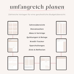 Digital Budget Planner (German) · Financial Planner for GoodNotes, Notability, XODO, Noteshelf · iPad + Tablet Planner · BEIGE image 3