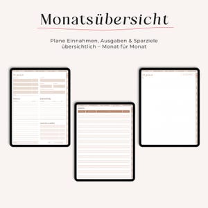Digital Budget Planner (German) · Financial Planner for GoodNotes, Notability, XODO, Noteshelf · iPad + Tablet Planner · BEIGE image 5